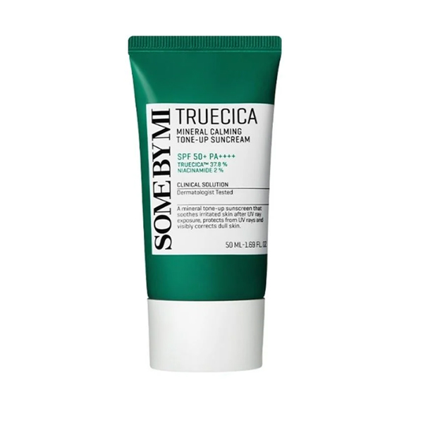 1742801121175some-by-mi-truecica-mineral-calming-tone-up-suncream-50ml.jpg SOME BY MI Truecica Mineral Calming Tone-Up Suncream 50ml - Image 1