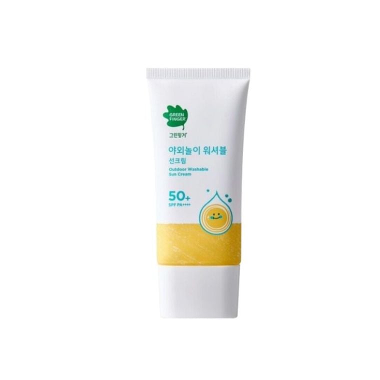 1755713071315green-finger-outdoor-washable-sun-cream-spf50-pa-80ml.jpg Green Finger Outdoor Washable Sun Cream SPF50+ PA++++ 80ml - Image 1