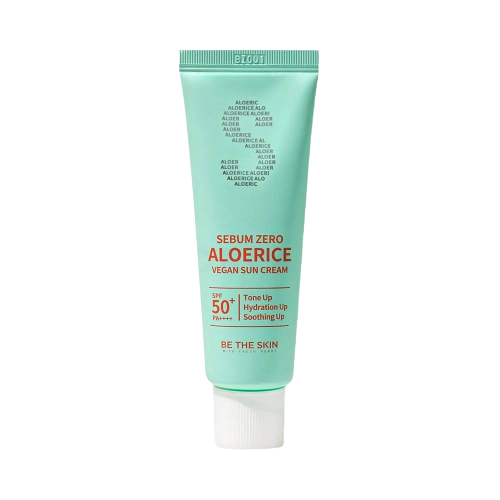 1756279801519be-the-skin-sebum-zero-aloerice-vegan-sun-cream-50ml-spf-50-pa.png Be The Skin Sebum Zero Aloerice Vegan Sun Cream 50ml SPF 50+, PA++++ - Image 1