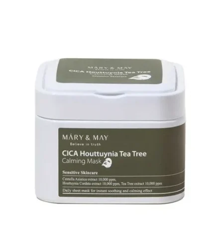 Mary&may cica houttuynia tea tree calming mask 30pcs -400g