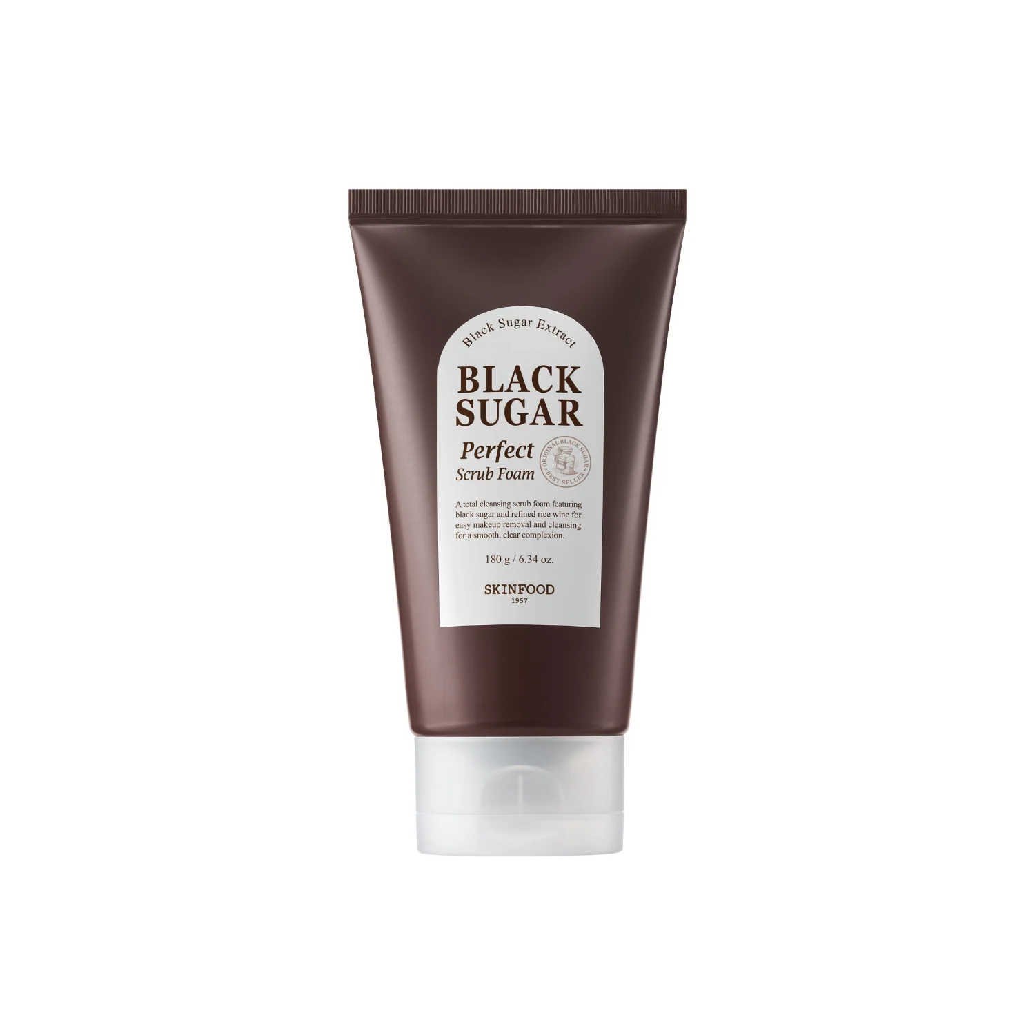 1785667064262skinfood-black-sugar-perfect-scrub-foam-180g.webp SKINFOOD Black Sugar Perfect Scrub Foam 180g - Image 1